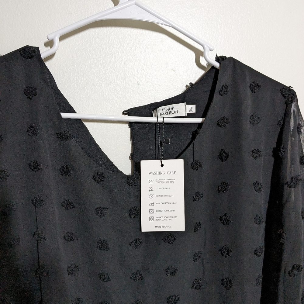 20W Pinup Fashion Black Dress with tags - Picture 4 of 4